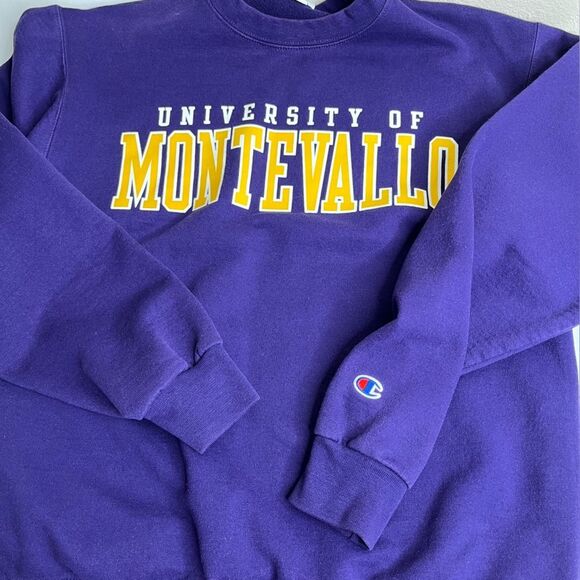 Vintage Champion University of Montevallo Purple Gold Sweatshirt Unisex Medium - Picture 6 of 10